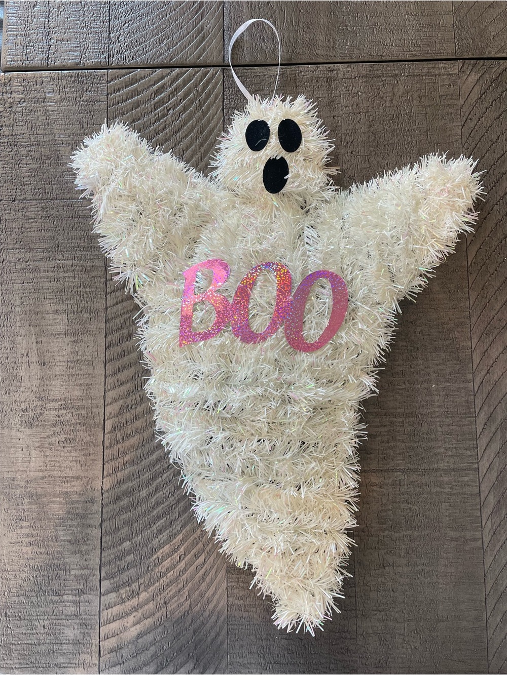 Halloween Ghost Hanging Decor - White "BOO"